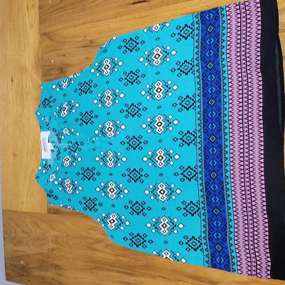 Stitch Fix brand Alice Blue M bohemian tank beautiful teal color